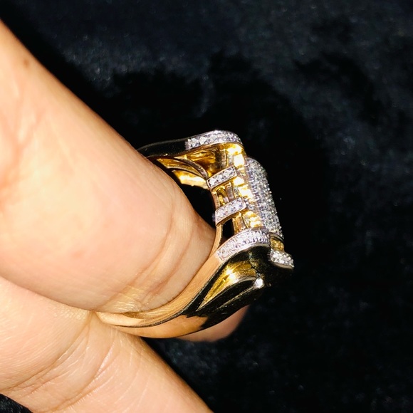 Mens designer custom REAL DIAMOND ring! Not CZ! - Picture 3 of 6